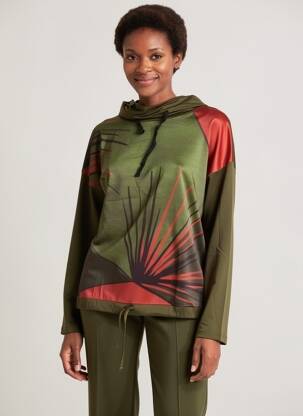 Sweat-shirt manches longues manches longues vert TINTA femme
