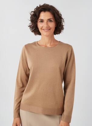 Pull stretch manches longues marron GERRY WEBER femme