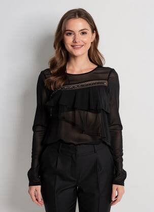 Top stretch manches longues noir GAUDI femme