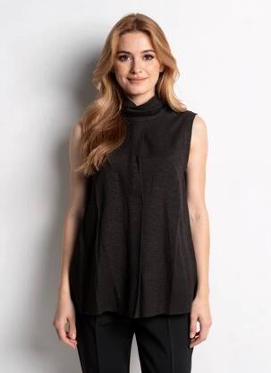 Top stretch manches courtes noir 0039 ITALY femme