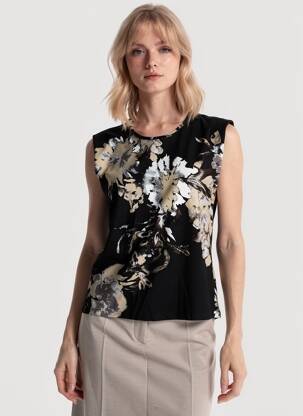 T-shirt stretch manches courtes noir NÜ femme