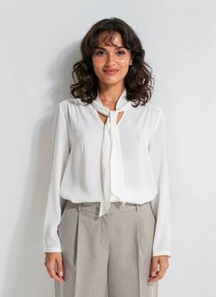 Blouse manches longues manches longues beige GERARD DAREL femme
