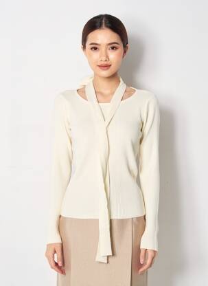 Pull stretch manches longues beige GAUDI femme