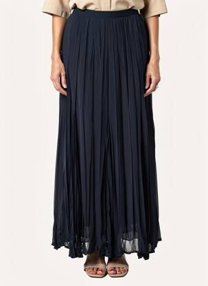 Jupe longue coupe fluide bleu SOMMERMANN femme