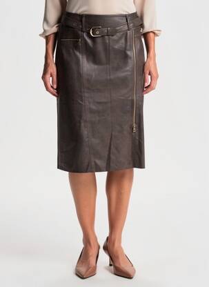 Jupe mi-longue taille normale marron GERRY WEBER femme