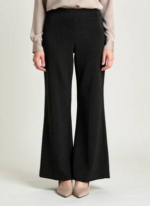 Pantalon flare taille élastique noir ACCESS femme