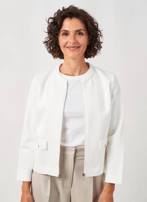 Veste casual col rond blanc GERRY WEBER femme