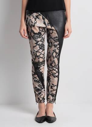 Pantalon slim taille élastique noir NÜ femme