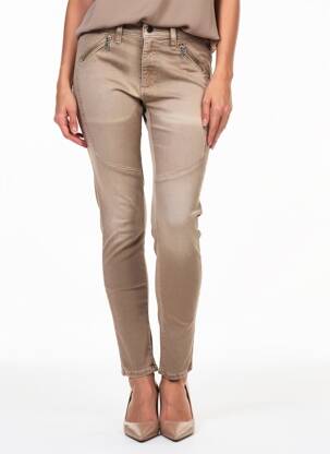 Pantalon slim poches beige DESGASTE femme