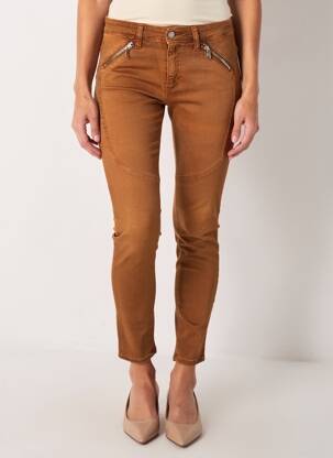 Pantalon slim poches marron DESGASTE femme