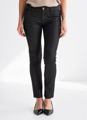 Pantalon slim poches noir DESGASTE femme