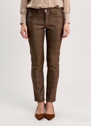 Pantalon slim poches marron DESGASTE femme