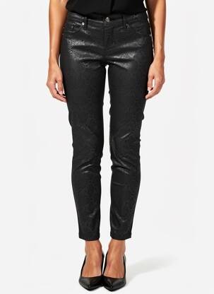 Pantalon slim poches noir DESGASTE femme