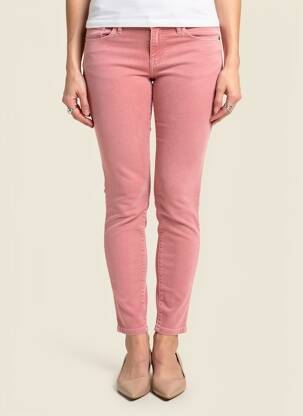 Pantalon slim poches rose DESGASTE femme