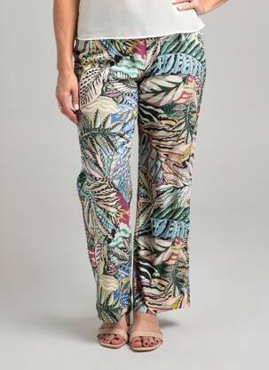 Pantalon droit tissage popeline taille normale bleu GERRY WEBER femme
