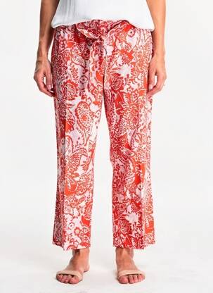 Pantalon droit tissage popeline taille normale rouge GERRY WEBER femme