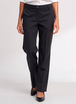Pantalon chino tissage popeline taille normale noir MAYJUNE femme