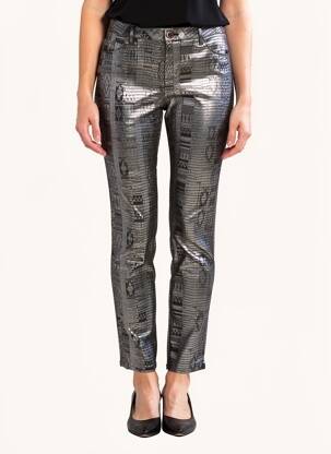Pantalon slim taille normale taille normale gris MAYJUNE femme