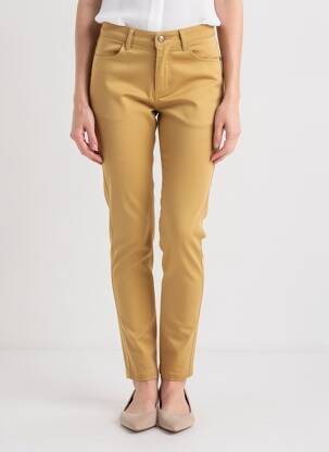 Pantalon slim tissage popeline taille normale jaune SILVIAN HEACH femme