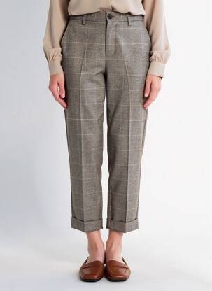 Pantalon 7/8 stretch taille normale marron LIU JO femme