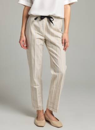 Pantalon droit taille élastique taille normale bleu BELLEROSE femme