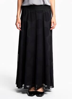 Jupe longue fermeture zippée au dos noir BELAIR femme