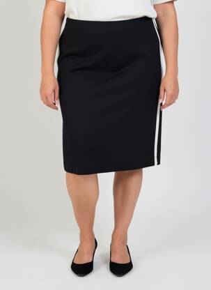 Jupe mi-longue stretch noir ELENA MIRO femme