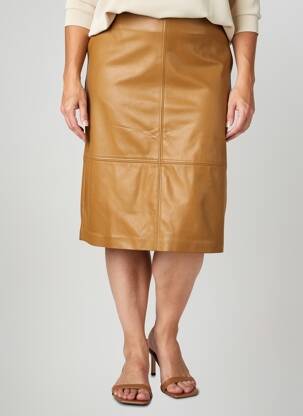 Jupe mi-longue coupe droite marron GERRY WEBER femme