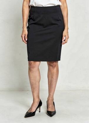 Jupe mi-longue stretch bleu ARMANI femme
