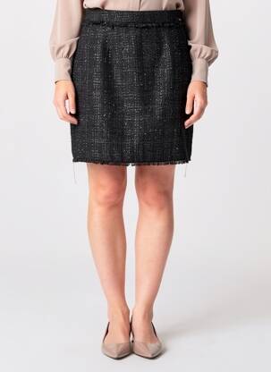 Jupe courte coupe droite noir GAUDI femme