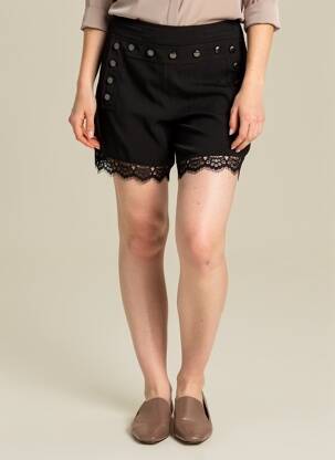 Short taille normale taille normale noir BELAIR femme