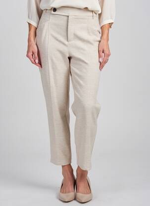 Pantalon 7/8 stretch taille normale beige STREET ONE femme