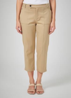Pantalon 7/8 stretch taille normale beige STREET ONE femme