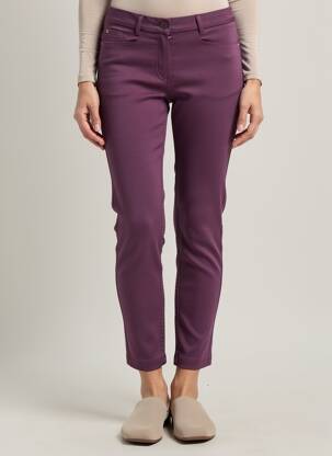 Jegging tissage jersey taille normale violet JOY OF LIFE femme