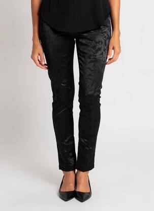 Pantalon slim skinny taille normale noir 7 SEASONS femme