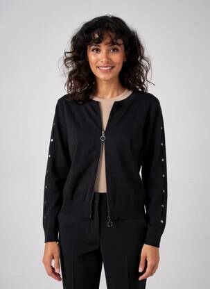 Gilet manches longues col rond noir BETTY BARCLAY femme