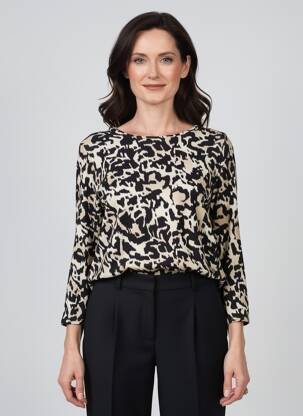 Top manches longues manches longues beige BARBARA LEBEK femme