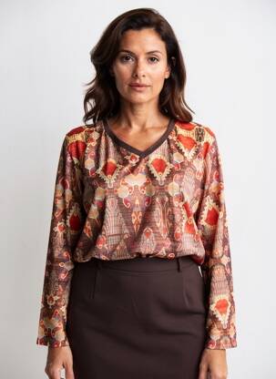 Top manches longues manches longues marron TINTA femme