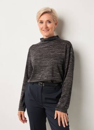 Sous-pull stretch manches longues gris TELMAIL femme