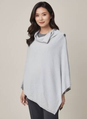Poncho gris MARBLE femme