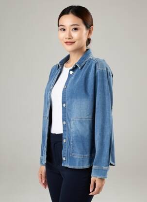 Veste en jean manches longues bleu BETTY BARCLAY femme