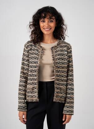 Veste casual col rond noir BETTY BARCLAY femme
