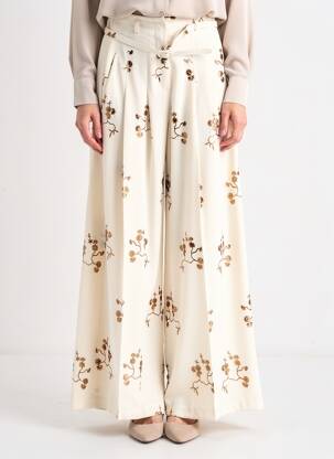 Pantalon flare coupe évasée beige IMPERIAL femme