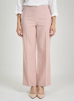 Pantalon droit taille élastique rose IMPERIAL femme