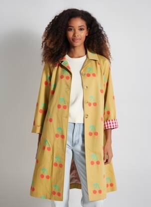 Trench fermeture boutonnée sur le devant sans capuche beige DIXIE femme