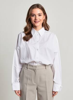 Chemisier coupe droite manches longues blanc IMPERIAL femme
