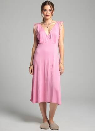 Chemise de nuit stretch rose VERDIANI femme