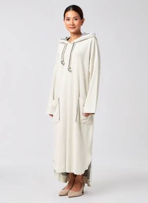 Robe longue manches longues manches longues blanc BANDITAS FROM MARSEILLE femme