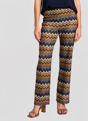Pantalon droit taille élastique bleu BANDITAS FROM MARSEILLE femme