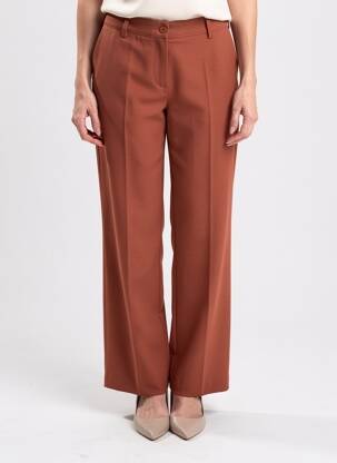 Pantalon droit taille élastique orange PAKO LITTO femme